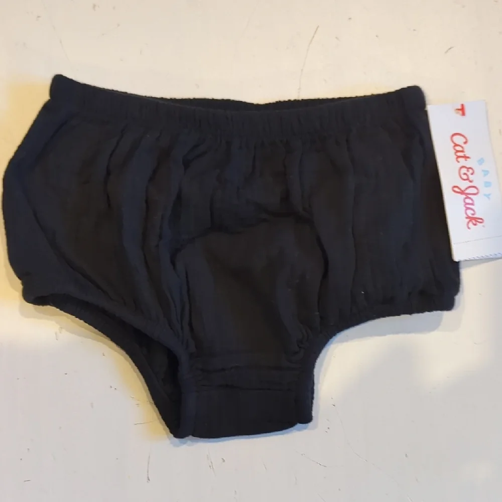 New Cat & Jack Black Bloomers Diaper Cover 12 Month